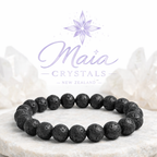 Obsidian Energy Lava Stone Bracelet