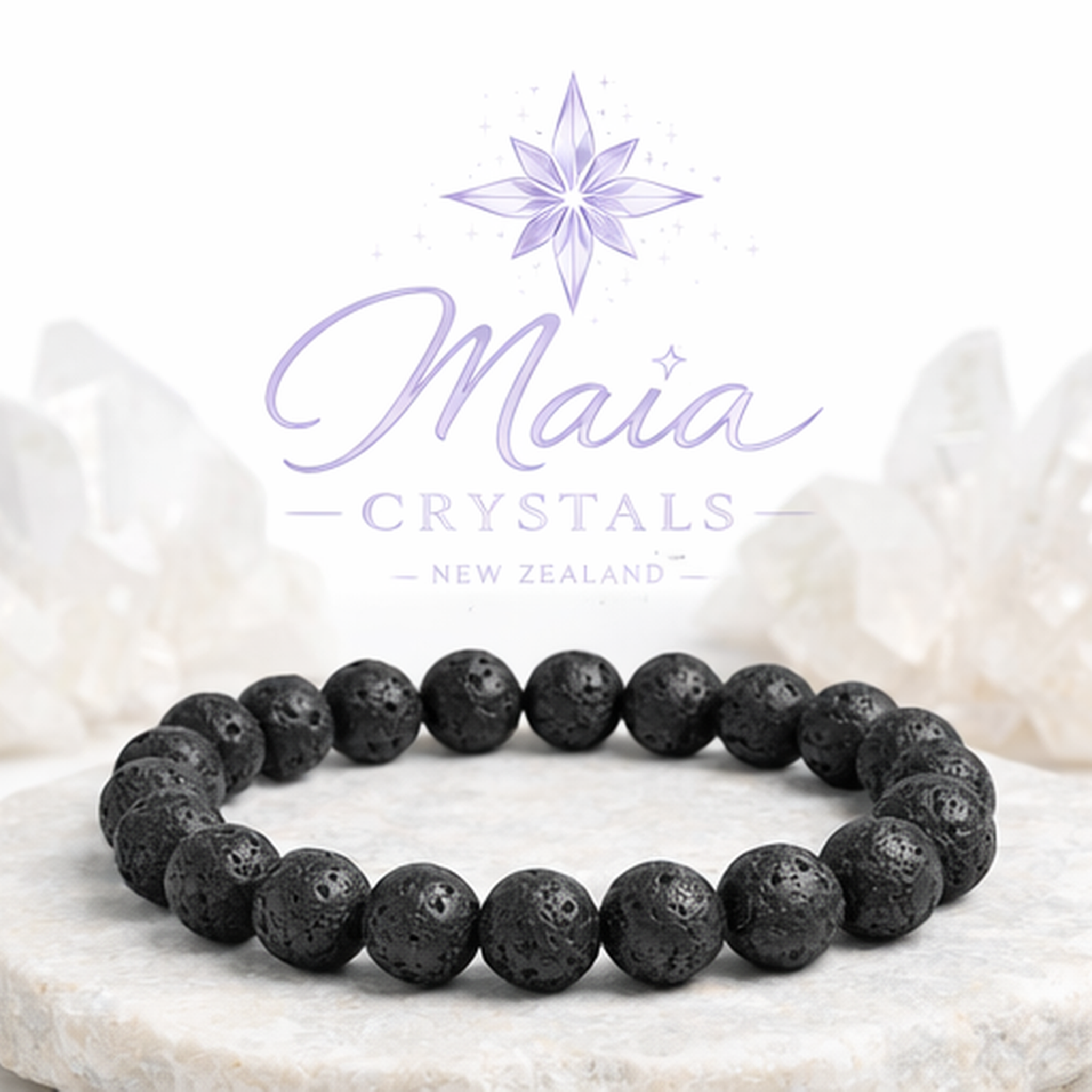 Obsidian Energy Lava Stone Bracelet