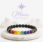7 Chakra Healing Lava Stone Bracelet