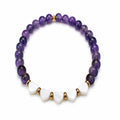 Amethyst Heart Crystal Bracelet