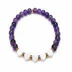 Amethyst Heart Crystal Bracelet
