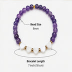 Amethyst Heart Crystal Bracelet
